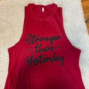 Red tank top